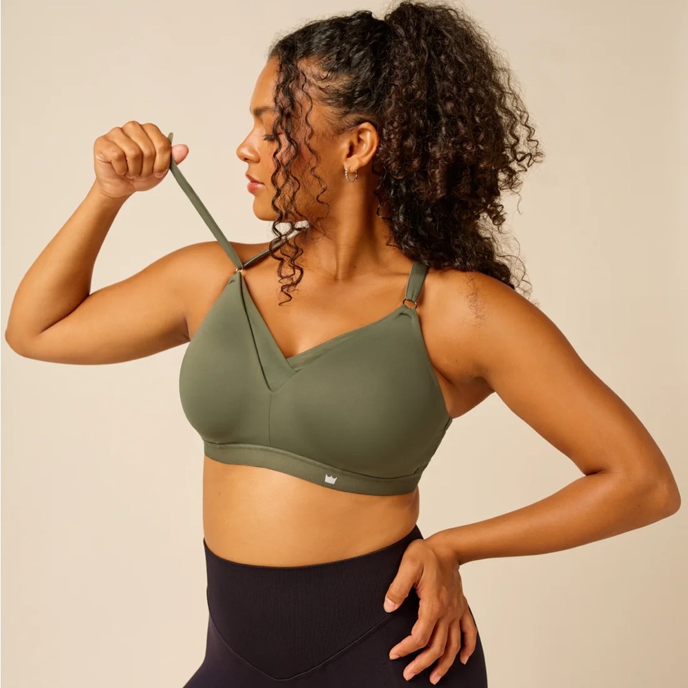 SHEFIT Plunge Bra Deep Lichen Green